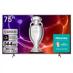 Hisense - TV QLED 189 Cm (75") 75E7KQ PRO UHD 4K, Smart TV, Inteligencia Artificial