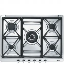 Smeg SE70SGH5 Placa de Gas 5 Zonas 70cm Acero Inoxidable