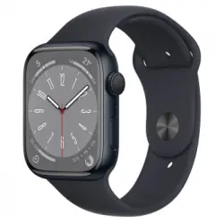 Apple Watch Series 8 Gps 45mm Aluminio Negro (midnight) Y Correa Deportiva Negra Mp6n3ty/a