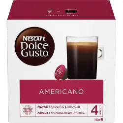 Cápsulas monodosis - Nescafé Dolce Gusto Americano , Colombia, Brasil y Hondura, Matices frutales, 16 cápsulas