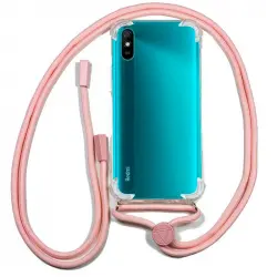Cool Funda con Cordón Rosa para Xiaomi Redmi 9A/9AT