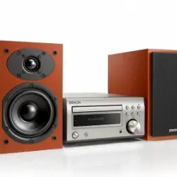 Denon Dm-41 Plata Y Madera/ Sistema Hi-fi Con Cd/ Bluetooth/ Sintonizador Fm/am