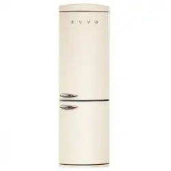 Frigorífico Combi Evvo F60 Retro Beige, 230 L + 101 L, Beige, Total No Frost