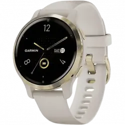 Smartwatch - Garmin Venu 2S, 1.1", AMOLED, 10 días, Para Android & iOS, Pulsioxímetro, 5 ATM, GPS, Oro