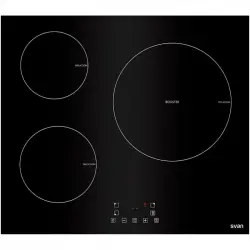 Svan SVI6391 Placa de Inducción 3 Zonas 60cm Cristal Negro