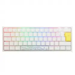 Teclado Ducky One 2 Pro Classic Mini Pure White Teclado Mecánico Gaming RGB Kailh Brown Layout Portugués