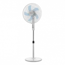 Ventilador de pie - Orbegozo 45 W, 3 velocidades, Muy silencioso, Inclinación y altura regulable, Blanco