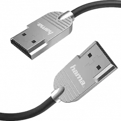 Cable HDMI - Hama Ultra-Slim, Tipo-A, 1m, PC-TV, Ultra HD 4K, Plata