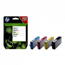 Cartuchos de Tinta Original HP N364 Pack 4 Cartuchos Tricolor + Negro