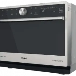 Microondas con horno - Whirpool MWSC 9133 SX, 1000W, 7 niveles de potencia, 33 l, Inox