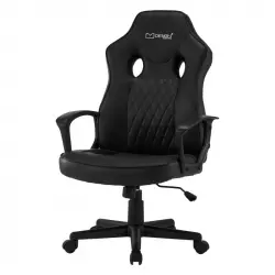 ML-Design Silla Gaming con Función Balancín Asiento Ancho Imitación Cuero Negra