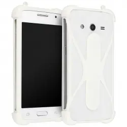 Muvit Funda Silicona con Soporte Blanca para Smartphone Max. 152x81mm