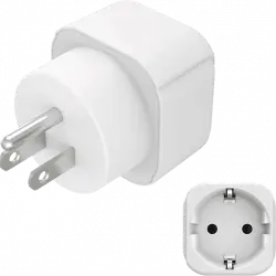 Adaptador enchufe - Hama EU-USA, Tipo B, C, 100 250 V, 15 A, Blanco