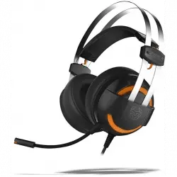 Auriculares gaming - Krom Kode, De diadema, Con cable, Multiplataforma, Micrófono, Negro