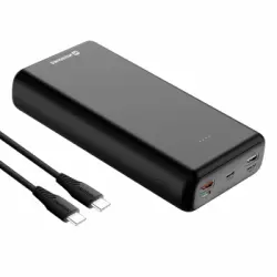 Batería Externa 30000mah 2x Usb + Usb-c Cable Usb-c 1m Swissten Negro