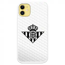 Funda Licencia Oficial Real Betis Balompié Escudo Negro Fondo Red para iPhone 11