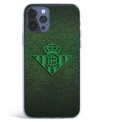 Funda Licencia Oficial Real Betis Balompié Escudo Verde Fondo trama para iPhone 12 Pro Max