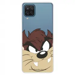 Funda Oficial de Looney Tunes Warner Bros Tazmania Silueta Transparente para Samsung Galaxy A12