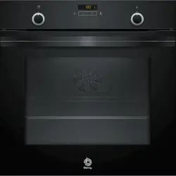 Horno - Balay 3HA5748N2, 71 l, Integrable, Pirolítico + Hidrolítico, Función vapor, 59.50 cm, Cristal negro