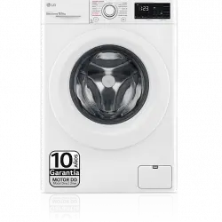 Lavadora carga frontal - LG F4WV3010S3W, Serie 300, 10.5kg, 1400rpm, 14 Programas, AI Direct Drive™, Steam™, Blanco