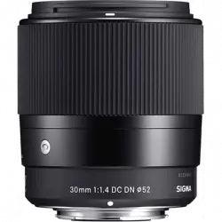 Objetivo - Sigma SIAQ105, 30mm F1.4 DC DN (C) EOS-M, 9/7, Para Canon EF-M, Negro