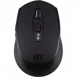 Ratón inalámbrico - ISY IBM 1000, Inalámbrico, Bluetooth, 1600 PPP, Señal óptico por Diodos Láser, Negro