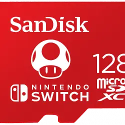 Tarjeta micro SDXC - SanDisk Licencia Nintendo®, 128 GB, Para Nintendo Switch, 100 MB/s, UHS-I, U3, Rojo