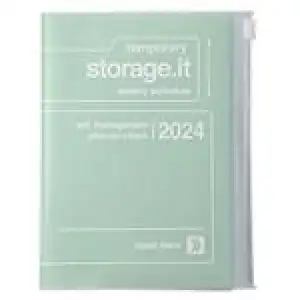 Agenda anual 2024 Mark's A6 Storage.It semana vista vertical mint