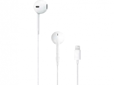 APPLE EarPods, Auriculares de botón, Cable, Conexión Lightning, Micrófono, Blanco