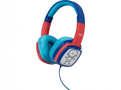 Auriculares infantiles - ISY IHP-1001-BL, De diadema, Con cable, Jack de 3.5 mm, Azul