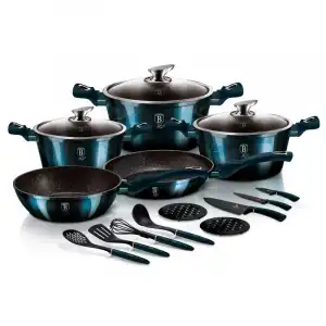 Berlinger Haus Aquamarine Batería de Cocina 17 Piezas Aluminio