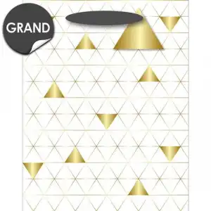 Bolsa de regalo grande Hallmark 970 Triángulos de oro
