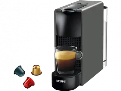 Cafetera de cápsulas - Nespresso® Krups XN110B Essenza Mini, 19 bares, Gris