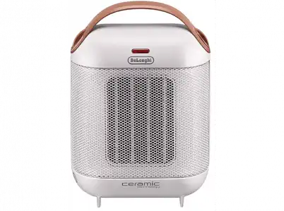 Calefactor - De Longhi HFX 30C18, Cerámico, 1800W, Blanco y marrón