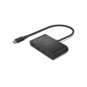 Concentrador Belkin Connect USB-C a 4 puertos USB-C Negro