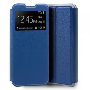 Cool Funda Flip Cover Liso Azul para Xiaomi Mi Note 10/Mi Note 10 Pro