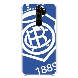 Funda Licencia Oficial Real Club Recreativo de Huelva Escudo Fondo Azul para Xiaomi Redmi Note 8 Pro