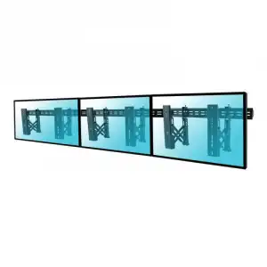 Kimex Soporte Videowall para 3 Pantallas de TV 49"-55" Push Pull VESA 600x400 Máx 45Kg