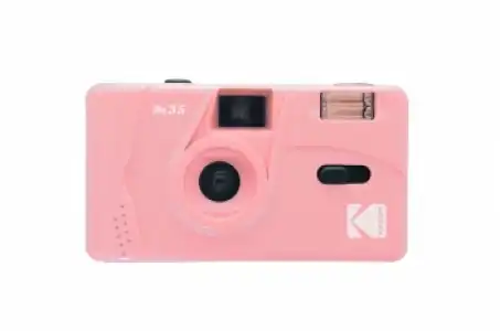 Kodak M35 Da00241 - Cámara Recargable De 35 Mm, Objetivo Gran Angular Fijo, Visor Óptico, Flash Incorporado, Pila Aaa - Rosa