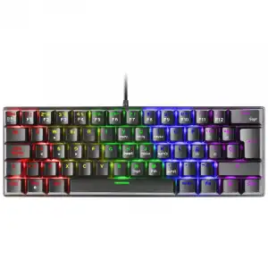 Mars Gaming MK60 Teclado Mecánico Negro FRGB Switch Rojo Layout Español