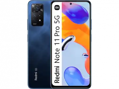 Móvil - Xiaomi Redmi Note 11 Pro 5G, Azul Atlántico, 128GB, 8GB, 6.67" FHD+, Snapdragon 695, 5000 mAh, Android