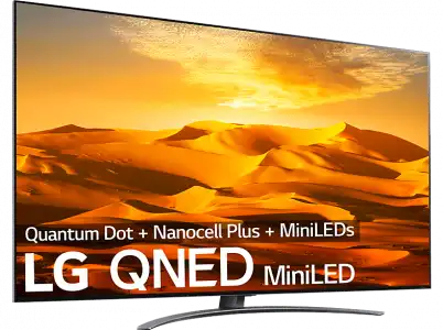 TV QNED 75" - LG 75QNED916QE, UHD 4K, Inteligente α7 Gen5 AI Smart TV, DVB-T2 (H.265), Negro