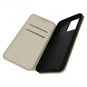 Avizar Funda Tarjetera con Soporte de Vídeo y Solapa Magnética Dorado para Oppo A57/A57S