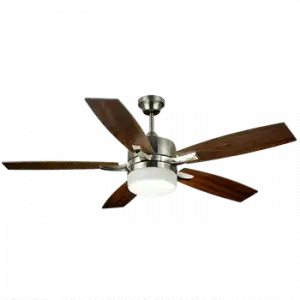 Bastilipo - Adra Cuero Led (132cm) - Ventilador De Techo 3 Velocidades Con Mando A Distancia Y Palas Reversibles
