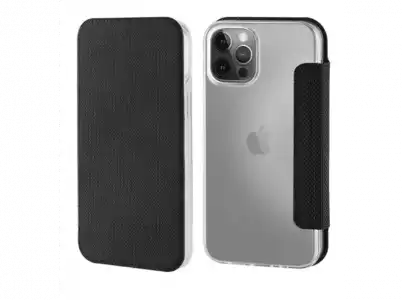 Funda - Muvit MCFLC0003, Para iPhone 12 Pro Max, Eco-friendly, Negro