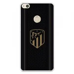 Funda Para Huawei P8 Lite 2017 Del Atleti Escudo Dorado Fondo Negro - Licencia Oficial Atlético De Madrid