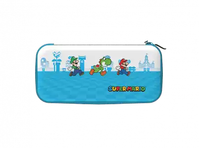 Funda - PDP Mario Escape, Para Nintendo switch, Con cremallera, Azul y Blanco