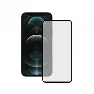 Ksix Protector de Pantalla Cristal Templado para iPhone 14 Pro Max Doble Adhesivo Borde Negro