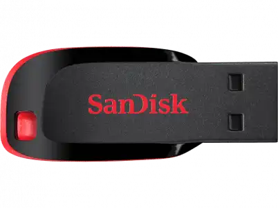 Memoria USB 128 GB - SanDisk Cruzer Blade, 2.0, USB-A, Ultracompacta, Unidad Flash Elegante, Negro