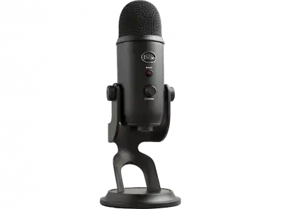 Micrófono - Blue Yeti Blackout, USB, Para PC, Mac y PS4, 120 dB, Negro